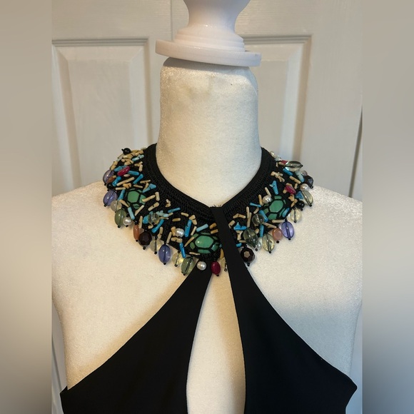 Emporio Armani Black Sequin Sleeveless Halter Gown - Picture 3 of 16